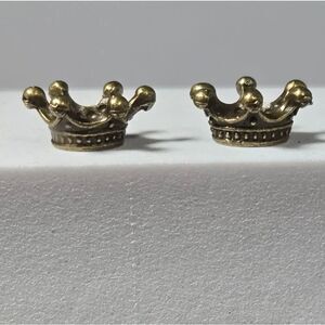 5pcs - Bronze Crown Spacer Beads Charm Bracelet Set DIY Jewelry Medieval Tiara